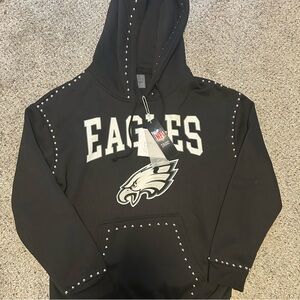 Philadelphia Eagles Black Womens Hoodie Small